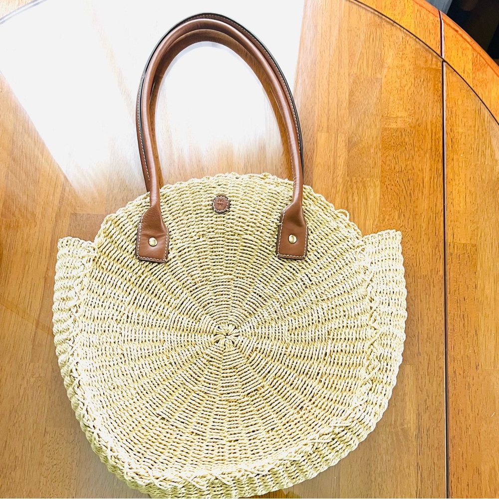 Round Raffia Shoulder Bag Women’s Good Condition - Picture 11 of 11